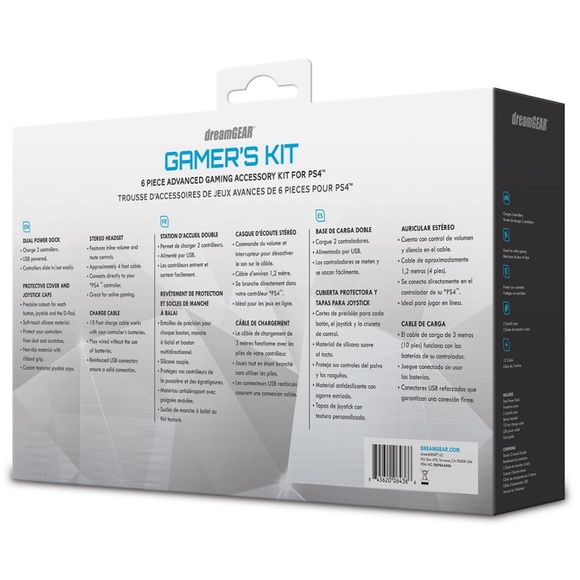 PlayStation 4 Gamers Kit 6 in 1 - by DreamGEAR BNIB Cross Post - Picture 2 of 3